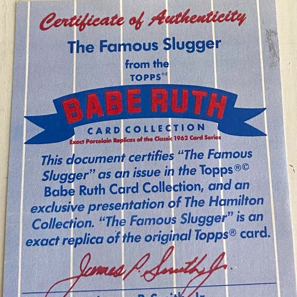 Topps Laminated Limited Edition 1991 Commemorative Babe Ruth Baseball ⚾️Card - Picture 8 of 10